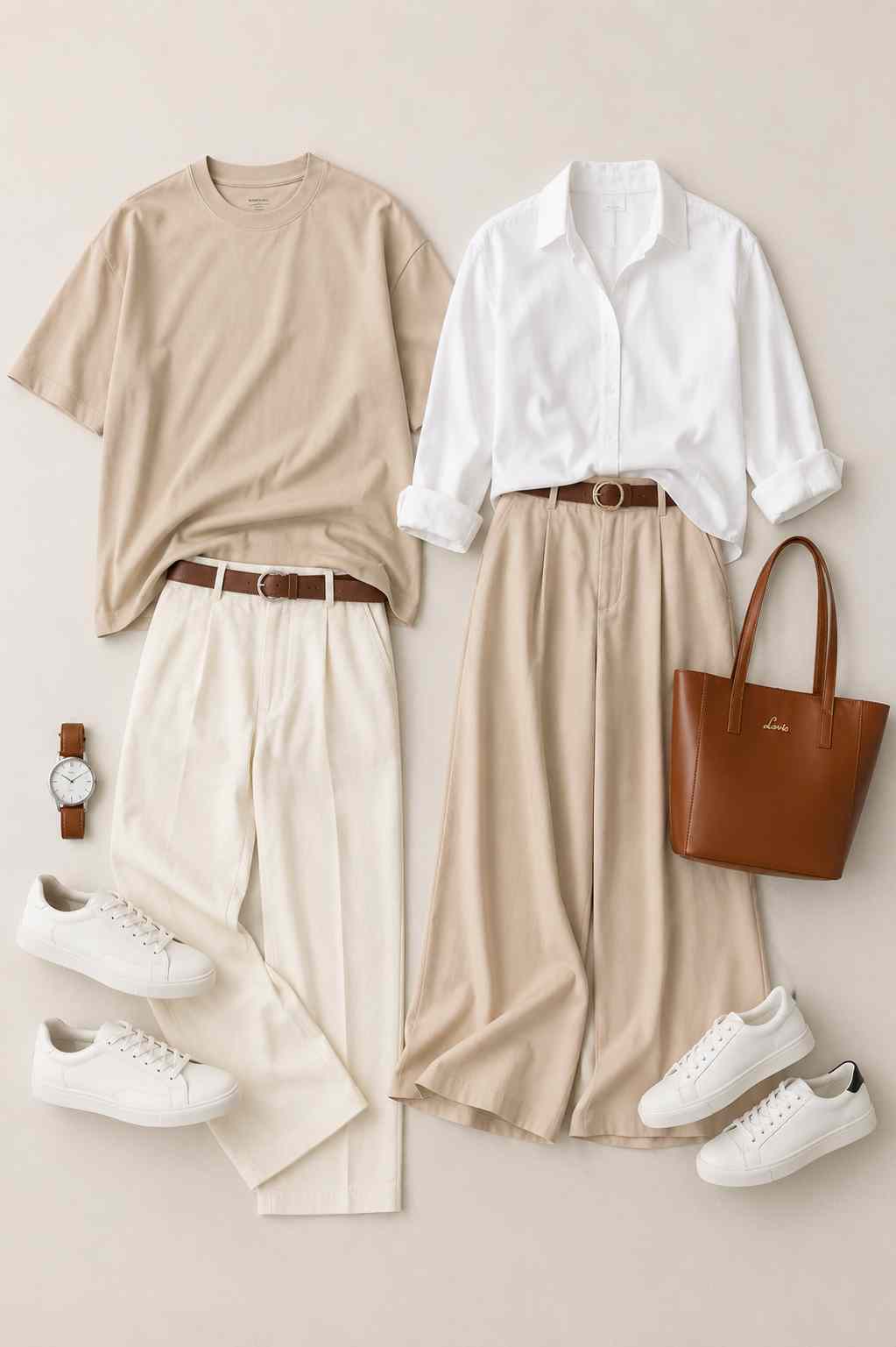 Scandinavian Minimal Couple Outfit