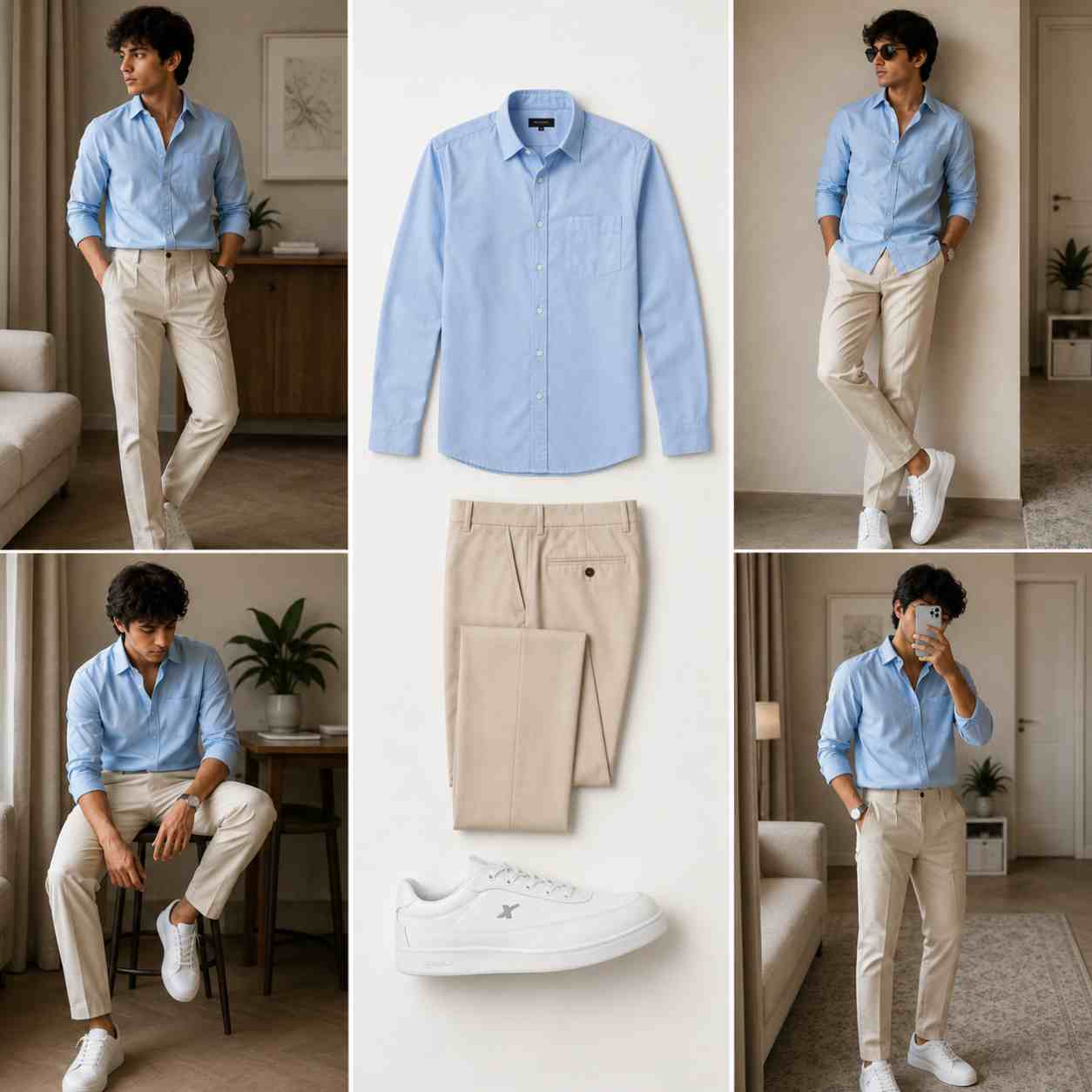 Powder Blue Shirt Outfit