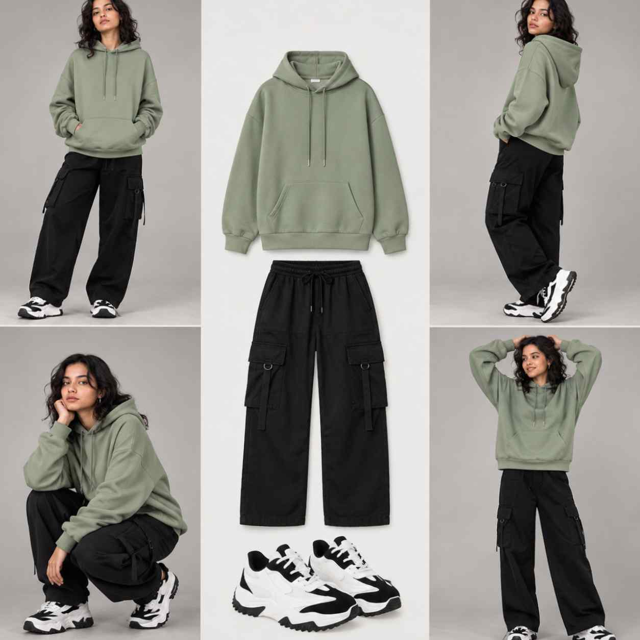 Sage Green Hoodie Outfit