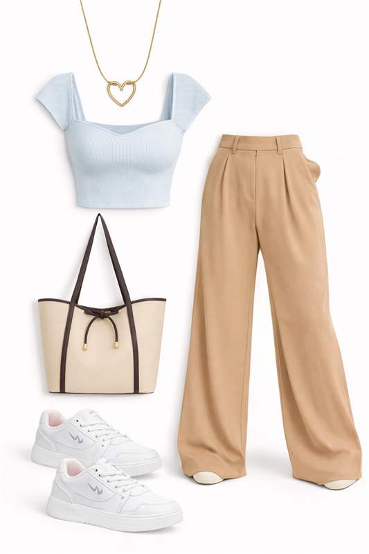 soft girl outfit pastel crop top blue aesthetic